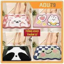 [FREESHIP ❤️] Thảm Chùi Chân Lông Cừu, Thảm Lau Chân, Thảm Decor Phòng Ngủ Mềm Mại Siêu Thấm 40x60 - Hàng Dày