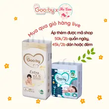 (KHÔNG QUÀ) Tã dán, tã quần Gooby cao cấp đủ size ngày NB68, S54, đêm M34, L30, XL28, XXL26, XXXL24