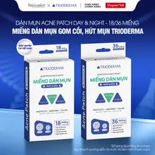 Miếng Dán Mụn Trioderma Day & Night - Ngày & Đêm - Ngăn Bụi Bẩn, Làm Dịu Da - 18/36 Miếng