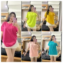 (ĐỒNG PHỤC) 30 màu Áo thun trơn Cotton co giãn 4 chiều - 3 size từ 40 đến 80kg