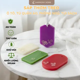 Sáp Thơm Treo, Sáp Thơm Phòng, Treo Tủ Quần Áo, Túi Xách, Xe Ô Tô, Tinh Dầu Thơm Harmony Home 20g