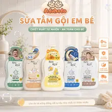 [ BZU BZU ] Sữa Tắm Gội Toàn Thân làm sạch dịu nhẹ cho Em Bé 600ml chiết xuất từ yến mạch