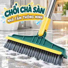 Chổi chà sàn nhà tắm thông minh thiết kế đầu gạt nước và đầu chổi xoay 120 độ
