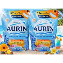 [Thùng 5,2kg] Nước Giặt Xả AURIN Đậm Đặc Siêu Tiết Kiệm Lưu Hương Thơm Lâu
