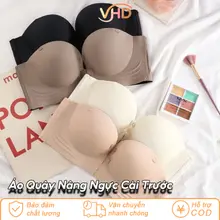Áo Ngực Không Dây Cài Trước Nâng Ngực - Kiểu Áo Quây Độn Dày Tròn Đều, Thiết Kế Khóa Trước Chống Trượt