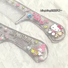 👾miua Dễ Thương Sanrio Hoạt Hình Trong Suốt Lược Dày Răng Lược Di Động Trang Điểm Nổ Lược Sinh Viên Người Bạn Quà Tặng