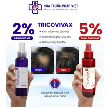 Xịt Mọc Tóc Tricovivax ( Minoxidil 5%),Kích Thích Mọc Tóc, Giảm Rụng Tóc 100ml