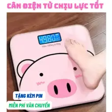 [CÂN CHÍNH XÁC 100%] CÂN ĐIỆN TỬ CƯỜNG LỰC, CÂN SỨC KHỎE HÌNH CON HEO HOT TREND, CÂN TỐI ĐA 180KG KÈM PIN
