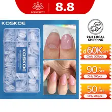 【Local】300 Cái / hộp Full Matte X XS Đầu Bấm Giả Bảo Vệ Toàn Diện Cho Móng Nhỏ, Dụng Cụ Nối Dài