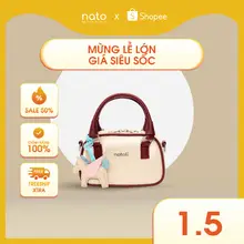 Túi đeo chéo da nam nữ NATOLI, túi xách cầm tay nam nữ chống nước cao cấp BST Color-Block Crossbody Bag T39