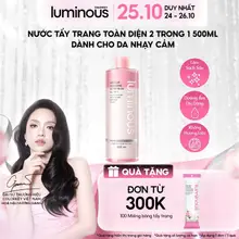 Nước Tẩy Trang Colorkey Luminous 500ml/ chai | Tỷ lệ nước:dầu 85:15 | Dành cho mặt, mắt, môi Phù hợp da nhạy cảm