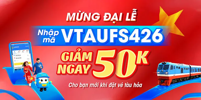 VeXeRe – Mừng đại lễ, vi vu tàu hỏa giảm 25%