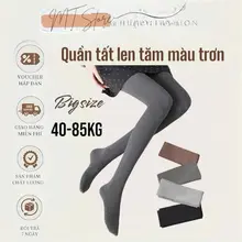 Quần Tất Len Tăm 45-85kg Giữ Nhiệt Màu Trơn Công Nghệ Heattech Dày Mịn Thon Chân