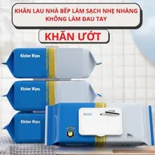 [Thùng 10 Gói] Khăn Ướt Lau bếp Đa Năng - Siêu Nhẹ, Sạch Sâu, Tiết Kiệm, an toàn