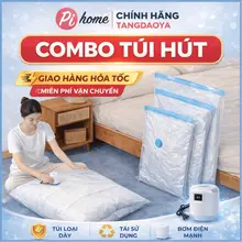 COMBO Túi Hút Chân Không đựng quần áo, chăn gối PIHOME. Gọn gàng tủ đồ - vali du lịch