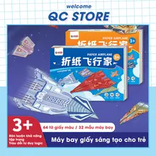 Bộ trò chơi gấp máy bay giấy Origami đồ chơi thủ công sáng tạo rèn luyện khéo léo 3D cao cấp QC Store