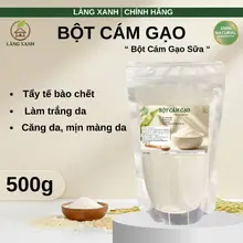 Bột Cám Gạo Làng Xanh Nguyên Chất Cám Gạo Sữa Mịn Dễ Pha Túi 500g Không Chất Bảo Quản Tự Nhiên