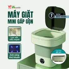 Máy Giặt Mini Gấp Gọn 36W Tự Vắt Khử Khuẩn Giặt Đồ Lót Tất Vớ Quần Áo Trẻ Em Tiện Lợi COOP