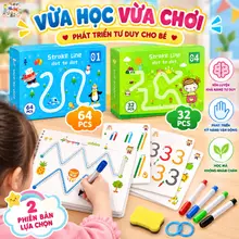 Tập Tô Vẽ Thông Minh Xóa Được,Chủ Đề Và Bóc Dán Học Toán Cho Bé,Tập Viết Xóa Được 64 Trang,Đồ Chơi Giáo Dục Montessori