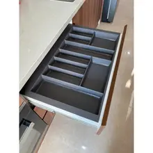 Khay Chia Thìa Dĩa Chất Liệu Nhựa ABS Cao Cấp Vân CARBON lắp ngăn kéo tủ bếp nhập khẩu EUROGOLD