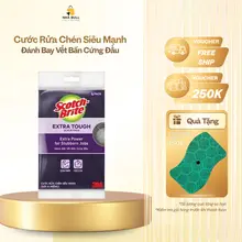 Cước Rửa Chén Scotch-Brite 7447 3M - Miếng Chà Nồi Inox, Tẩy Vết Cháy Khét, Gỉ Sét (1 Miếng/4 Miếng)