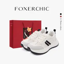 FOXERCHIC Giày Thể Thao Nữ Kháng Khuẩn Và Khử Mùi Mềm Mại Tăng Chiều Cao 5cm Chống Sốc Sneakers