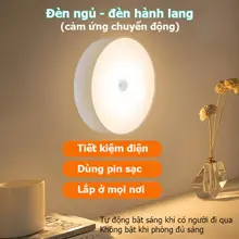 (Top Bán Chạy) Đèn Cảm Biến Chuyển Động, Đèn Led Thông Minh Dán Tường Nam Châm, Góc Cảm Ứng Rộng,Cho Mọi Không Gian