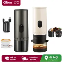 Máy pha cà phê di động Cliton (HB-521H) Máy pha cà phê Espresso không dây 20Bar | Viên nang / bột Công dụng kép | 7800mAh