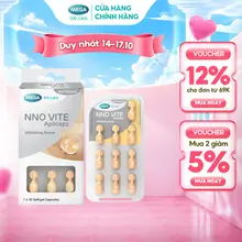 Serum dưỡng trắng da, mờ đốm nâu, đều màu da - Vitamin C, Vitamin E, Bisabolol - NNO VITE Mega We Care (10 viên)