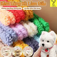 (Kèm Mắt + Mũi)Kẽm Nhung Xù Mềm Mại 15mm*1m, Dây Kẽm Lông Làm Thú Bông, Hoa Handmade, Đồ Handmade DIY, Dễ Uốn, Nhiều Màu