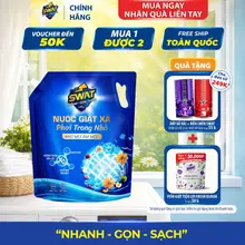 Túi Nước Giặt Xả Phơi Trong Nhà SWAT Khử Mùi Ẩm Mốc 3.5kg/2.2kg Loại Bỏ Vết Bẩn, Khử Mùi Ẩm Mốc, Lưu Hương 72H