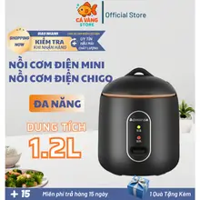 Nồi Cơm Điện Mini Chigo Trắng Chống Dính Đa Năng, Hầm Cháo Súp Phù Hợp Cho 2 Người Lớn