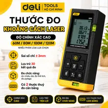 [HOẢ TỐC]Thước Đo Khoảng Cách DELI Chính Hãng, Máy Đo Khoảng Cách Laser Chính Xác Cao Kèm Thước Thuỷ