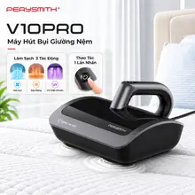 Máy Hút Bụi Giường Nệm Có Dây PerySmith V10Pro, Đệm Xung Kép, Hút Bụi Mịn, Đèn UV, Sấy Nóng