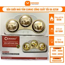 Đèn Sưởi Nhà Tắm Vovi camac 2 Bóng Và 3 Bóng Hàng Chính Hãng, Chống Ẩm, Cách Điện, Chống Cháy Nổ