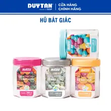 Hũ Thực Phẩm Matsu Bát Giác 900ml 1400ml 1800ml 2300ml DUY TÂN nhựa PET, an toàn thực phẩm, sức khỏe