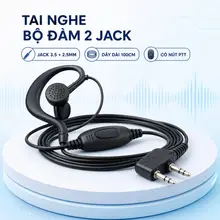Tai Nghe Bộ Đàm Baofeng, Moto, Kenwood Loại 2 Đầu Jack 3.5li và 2.5li