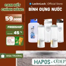 Bình nước nhựa LocknLock HAP739B 2.6L, HAP824 1.4L, 1.2L HAP813, Hàng chính hãng, dễ cầm nắm - HAPOS LOF