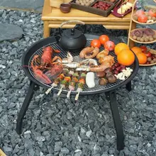 Bếp Nướng Than Hoa Đa Năng Với 2 Vỉ Nướng 1 Bộ Cởi Than Và 1 Gắp Vỉ Tiện Lợi Cho Bữa Tiệc Ngoài Trời