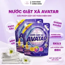 AVATAR Nước Giặt Xả 6 Trong 1 Đậm Đặc 5.3kg/Túi Sạch Sâu Lưu Hương 88H Tiết Kiệm Cho Cả Gia Đình