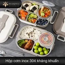ZUANFEILE Hộp cơm giữ nhiệt bằng inox 304 chia ngăn tiện lợi phù hợp cho nhân viên văn phòng, học sinh