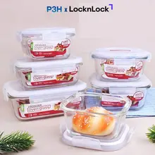 Hộp Thủy Tinh Chịu Nhiệt LocknLock Ovenglass , Blanc Dùng Được Lò Nướng Nắp Khóa Đa Chiều Nhiều Dung Tích P3H Mall