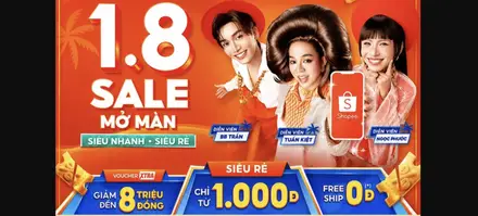 Shopee 1.8 Sale Mở Màn – Siêu Nhanh Siêu Rẻ