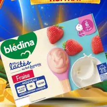 Sữa Chua Nguội Bledina Pháp Cho Bé 6M+ Vị Dâu Chuối Đào Xoài Lê Chính Hãng