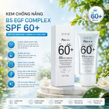 Kem Chống Nắng B5 EGF SPF60+ PA+++ Dưỡng Ẩm Trắng Da, Nâng Tone Nhẹ Không Bết Dính 60g