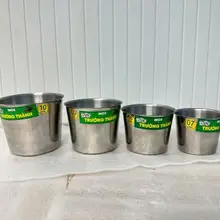 Ly Inox TRƠN cao cấp làm đá, bánh flan, bánh nướng