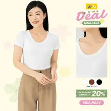 Áo Thun Nữ YODY Thun Rib Tăm Slimfit Cổ Tim WCTS25S318