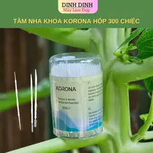 Tăm nha khoa, Tăm xỉa răng nha khoa 2 đầu Korona (Hộp 50- 300 chiếc), tăm nhựa tăm y tế cao cấp siêu mềm