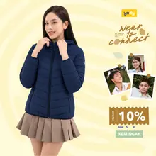 Áo Phao Nữ YODY Cơ Bản Mũ Liền Siêu Ấm Siêu Nhẹ WCPJ26F017