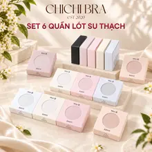 Set 6 quần lót nữ su thạch băng lụa kháng khuẩn tàng hình trong hộp mini không đường may cao cấp EvaBra 6135